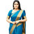 SVB Saree Sky Blue Art Silk Plain Saree With Blouse