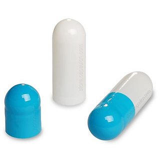 Empty Gelatin Capsules 0 Skyblue/White 500