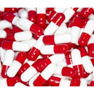 Empty Gelatin Capsules 0 Red/White 1000