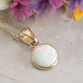 Fire Opal Pendant With Natural 5.5 Ratti Fire Opal Stone Astrological Certified - Ceylonmine