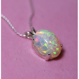 Fire Opal Pendant With Natural 5.25 Ratti Fire Opal Stone Astrological Lab Certified - Ceylonmine