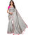 Eka Lifestyle Women's Grey Plain Embellished Saree