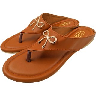 Buy Zahu Comfortable Stylish T Strap Flat Sandals For Women And Girls ...