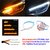 Autobizarre Set Of 1 White Amber Stick-On Above Headlamp Flow Led Sequential Audi Style Daytime Running Flexible Lights