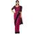 Eka Lifestyle Women's Georgette Pink Striped Saree