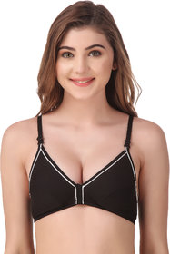Empisto Branded Black color Cotton Fabric Line Bra