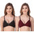 Empisto Branded Black,Brown color Cotton Fabric Line Bra