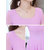Vivient Women Light Purple Plain Round Neck Georgette Maxi Dress