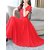 Vivient Women Red Plain Round Neck Georgette Maxi Dress
