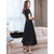 Vivient Women Black Plain Round Neck Georgette Maxi Dress