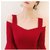 Vivient Women Red Bell Sleeve Cold Sholder Hosery Short Dress