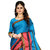 Eka Lifestyle Women's Blue Cotton Silk Printed Saree