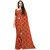 Eka Lifestyle Women's Orange Georgette Printed Saree