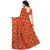 Eka Lifestyle Women's Orange Georgette Printed Saree