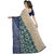 Eka Lifestyle Women's Blue Georgette Printed Saree