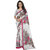 Eka Lifestyle Women's White Georgette Printed Saree