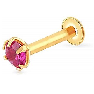 CEYLONMINE white manik ruby nosepin natural  original gemstone nose pin gold plated for women  girl