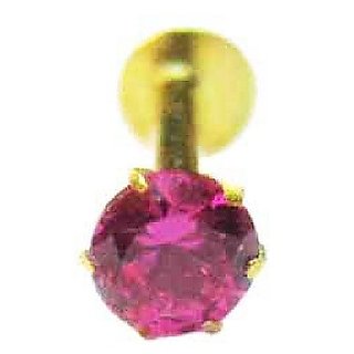 CEYLONMINE Manik ruby nose pin natural  original stone ruby nosepin gold plated for women  girls