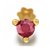 CEYLONMINE Ruby stone nose pin original  certified gemstone nosepin gold plated for women  girls