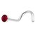 CEYLONMINE natural ruby nosepin original  certified manik ruby silver Nose pin for women  girls