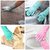 Online Mantra Magic Saksak Silicon Wet and Dry Disposable Glove Set ( Multi Color )