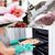 Online Mantra Magic Saksak Silicon Wet and Dry Disposable Glove Set ( Multi Color )