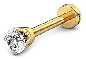 CEYLONMINE natural diamond nose pin original  unheated gemstone American diamond gold plated nosepin for women  girls