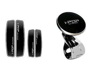 I pop steering knob with door guard black (Combo)
