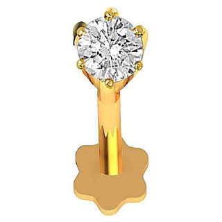 CEYLONMINE natural diamond nosepin original  certified american diamond nose pin gold plated for women  girls