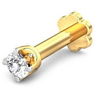 CEYLONMINE american diamond stone nose pin original  certified gemstone diamond gold plated nosepin for women  girl