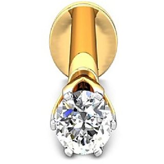 CEYLONMINE white american diamond nosepin natural  original gemstone gold plated nose pin for women  girl