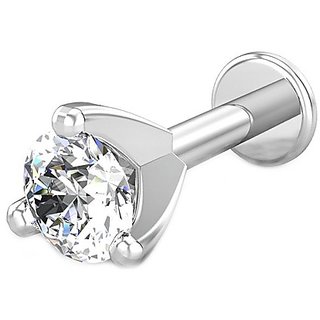 CEYLONMINE american diamond stone nose pin original  certified gemstone diamond silver nosepin for women  girl