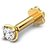 CEYLONMINE american diamond nose pin original stone gold plated nosepin for women   girls