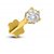 CEYLONMINE Diamond nosepin natural & original stone nosepin gold plated  for women & girl