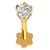 CEYLONMINE natural diamond nosepin original  certified american diamond nose pin gold plated for women  girls
