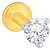 CEYLONMINE natural diamond nosepin original & certified american diamond nose pin gold plated for women & girls