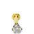 CEYLONMINE white american diamond nosepin natural & original gemstone gold plated nose pin for women & girl