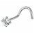 CEYLONMINE American diamond nose pin certified  original gemstone silver nosepin for girls  women