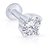 CEYLONMINE Diamond stone nose pin original & certified gemstone nosepin silver for women & girls