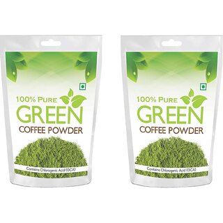 Health First 100 Pure Green Coffee Beans Powder - 200 g (Pack of 2)