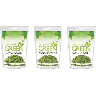 Health First 100 Pure Green Coffee Beans Powder - 200 g (Pack of 3)