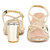 Funku Fashion Women Ankle Strap Golden Block Heel