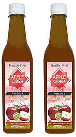 Health First Apple Cider Vinegar with Strand of Mother - 500 ml (Pack of 2)