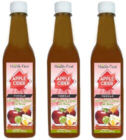 Health First Apple Cider Vinegar with Strand of Mother - 500 ml (Pack of 3)