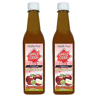 Health First Apple Cider Vinegar with Strand of Mother - 500 ml (Pack of 2)