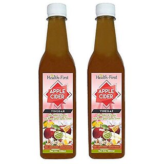 Health first Raw Apple Cider Vinegar - 500 ml - with strand of mother - Unfiltered and unpasturised,high quality cider a