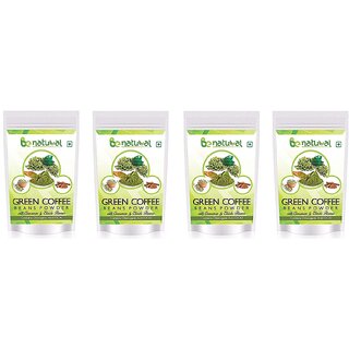 Be Natural Organic Green Coffee Beans Flavoured Powder For Weight Management - 400 Gram (Pack Of 4)
