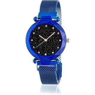 HRV  Magnet Buckle Starry sky Quartz Watches For girls Fashion Mysterious Black Lady Analog Watch  For Girls