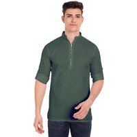 Vida Loca Green Color Cotton Designer Shirt For Men