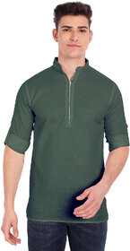 Vida Loca Green Color Cotton Designer Shirt For Men